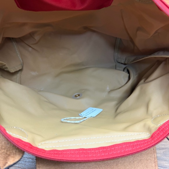LONGCHAMP Tote Bag LE PLIAGE Nylon/Leather Foldable Red Red Tote Bag - Picture 8 of 8